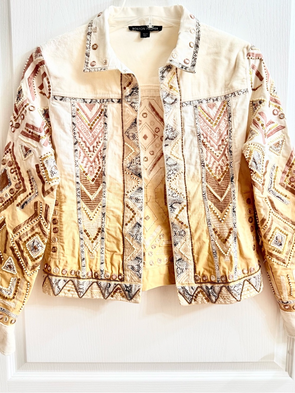Boston Proper Embroidered Jacket